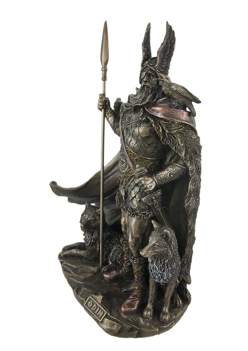 Unicorn Studio 9.75 Inch Norse God - Odin Cold Cast Bronze Sculpture Figurine One Size - Image 2